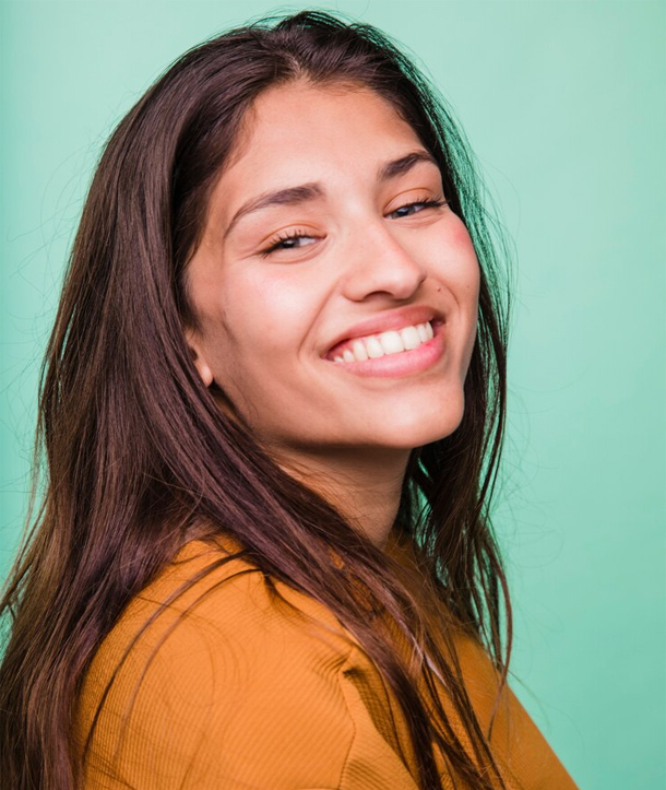A girl smile face after Fluoride treatment phoenix